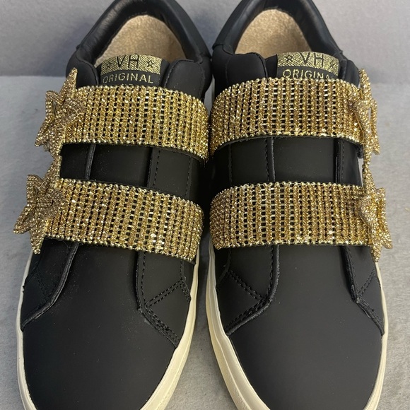 Vintage Havana The Iconic Sparkle Star Pure Black Sneakers Sz 7 NIB - RARE - Picture 5 of 16